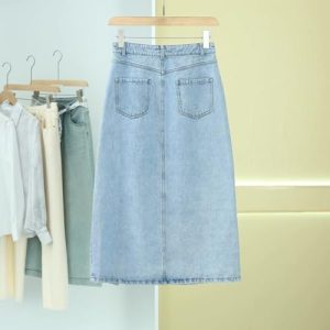Designsensory Waist Denim Skirt Summer