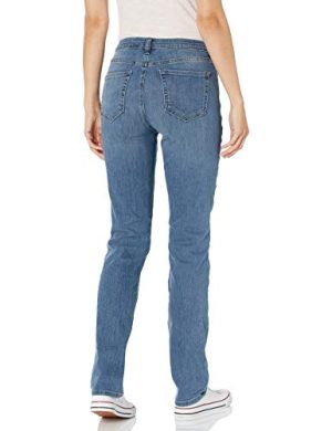 Women's Jeans, Mid Rise Straight Leg Style, Slim Fit