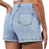 Denim Skorts for Women Skirt Stretchy High Waisted Womens Skirts Asymmetrical Hem Casual Mini Jean Skirt with Shorts