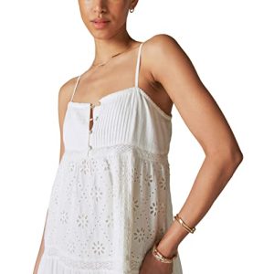 Women's Cutwork Paneled Maxi Dress
