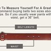Men's 35mm Classic Buckle Leather Belt for Jeans
