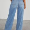 Wide Leg Jeans for Women Trendy 2025 High Waisted Stretchy Baggy Raw Hem Denim Palazzo Pants with Pockets