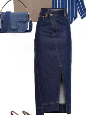 Womens lightclimbed Style Denim Skirt