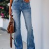 Women's Flare Bell Bottom Jeans High Waisted Wide Leg Bootcut Jeans Stretchy Denim Pants