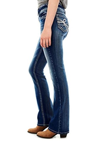 Luscious Curvy Bootcut Jeans for Women Mid-Rise Insta Stretch Denim, Size Inclusive Juniors Jeans, Sizes 0 to 24