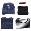 Women's Costume Anime Girl Cosplay Uniform Set With Blue Denim Vest And Skirt