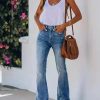 Women's Flare Bell Bottom Jeans High Waisted Wide Leg Bootcut Jeans Stretchy Denim Pants