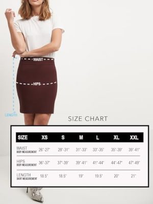 Women's Ease Into Comfort Above The Knee Stretch Pencil Skirt