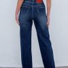 Women's Wide Leg Jeans High Waisted Stretchy Straight Leg Baggy Drawstring Zimbaplatinum Denim Pants