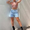 Jean Shorts for Women High Waisted Stretchy Casual Denim Shorts Ripped Frayed Hem Summer Trendy Jorts