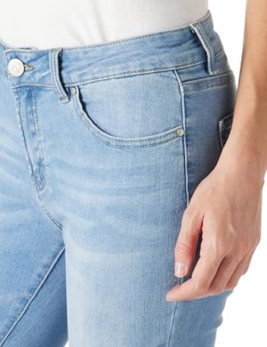 Women's Ripped Boyfriend Jeans Stretch Skinny Jean Trendy Distressed Straight Leg Jeans with Holes
