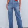 Women's Wide Leg Jeans High Waisted Stretchy Straight Leg Baggy Drawstring Zimbaplatinum Denim Pants