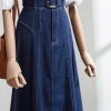 Waisted Denim Skirt for Women in Summer, Slim and Commuting Casual