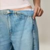 Womens French Terry Wide Leg Sweatpants Jeans Stretch Breathable Comfort Pants for Casual & Workout Y2K Clothes
