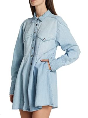 Women's Sammi Denim Mini Dress, Light Indigo, S