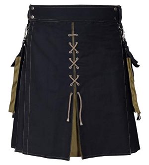 " Kilt for Men, Modern Scottish Utility Jeans Hybrid Kilt