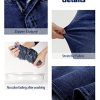 Long Denim Skirt for Women Casual A-Line Denim Maxi Skirt Stretch High Waisted Jean Skirt with Pocket Blue
