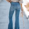 Women's Flare Bell Bottom Jeans High Waisted Wide Leg Bootcut Jeans Stretchy Denim Pants