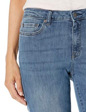 Women's Jeans, Mid Rise Straight Leg Style, Slim Fit