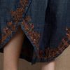 Spring and Summer Thin Trousers Embroidered Denim Skirts Pants Large