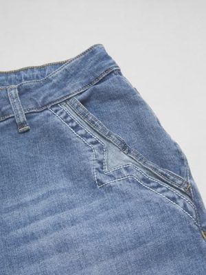 Wide Leg Jeans for Women Mid Waist Baggy Stitch Decor Denim Washed Pants Without Belt