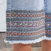 Straight Leg Jeans for Women Low Rise Cropped Jeans Wash Embroidery Raw Hem Denim Pants