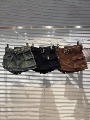 Women's Denim Summer Casual High-Waisted Shorts Skirt