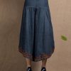 Spring and Summer Thin Trousers Embroidered Denim Skirts Pants Large