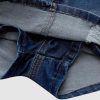 Women's Ripped Mini Denim Skort Mid Waist Casual Skirts