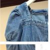 Summer Short Sleeve Button Down Denim Dress for Women Slim Fit Jean Mini Dresses