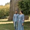 New Collection 2023 Ukrainian Vyshyvanka Dress Floral Bohemian Dress Embroidered Summer Boho Dress Long Linen Dress Blue Jeans