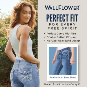 Women's Size Luscious Curvy 23.5'' Crop Mid-Rise Insta Stretch Juniors (Standard and Plus)