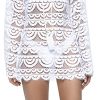 Women's Noah Water Lily Tunic Cover-Up - Scalloped Hem, Lace Up Front Tie