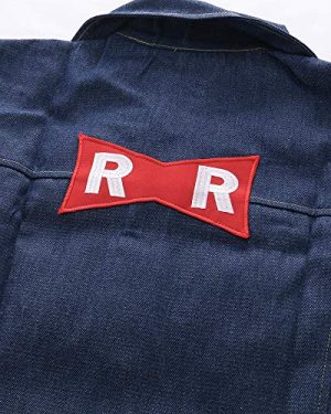 Women's Costume Anime Girl Cosplay Uniform Set With Blue Denim Vest And Skirt