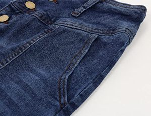 Women's Retro Exposure Button-Fly Packaged Hip A-Line Maxi Long Denim Skirt