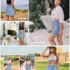 Denim Skirt Women Mini High Waisted Stretchy Summer Jean Skirts