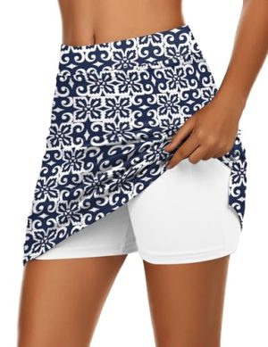 Women's Active Performance Skort Lightweight Skirt for Running Tennis Golf Workout Sports