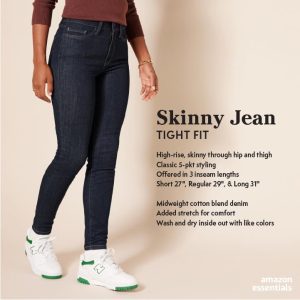 Skinny Jeans for Women, High Waist, Stretchy Denim