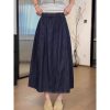 Large Size Flower Denim Skirt for Women in Summer Thin Fat Slim Waist Loose Midlength