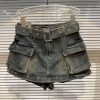 Women's Denim Summer Casual High-Waisted Shorts Skirt