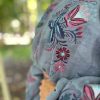 Ukrainian Vyshyvanka Dress | Floral Embroidered Bohemian Summer Dress | Long Linen Boho Dress | Blue Jeans Style (20)