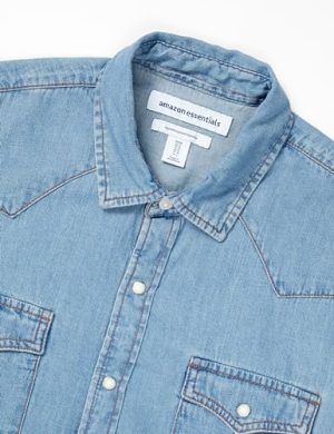 Men's Denim Shirt Long Sleeve - Regular-Fit Denim Shirt
