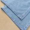 High Waist Wide Leg Jeans, Light Blue Denim, Elastic Waistband, Baggy Fit