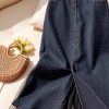 Spring Korean and Waisted Slim Denim ​​ Skirt for Women