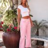 Wide Leg Jeans for Women Trendy High Waisted Flare Jeans Cropped Denim Pants Stretchy Baggy with Patch Pockets