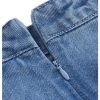 Women's High Waisted Big Bow Wrap Front Mini Bodycon Denim Skirts