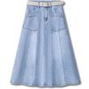 Denim Skirt for Women in Summer Waist Slimming Midlength