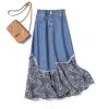 Denim ​​ Skirt in Summer, Casual and Waisted ice Silk