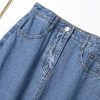 Denim ​​ Skirt in Summer, Casual and Waisted ice Silk