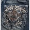 Women's Bell Bottom Jeans Flare Jeans Embroidered Y2K High Waist Pants